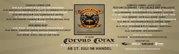 Corvus Corax Tourdaten 2015